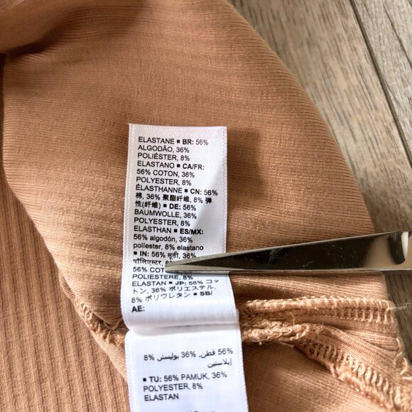 The Drop Amelia Square Neck Bodycon Midi Tank Dress Tan Womens XL Quiet Luxury - Picture 13 of 16